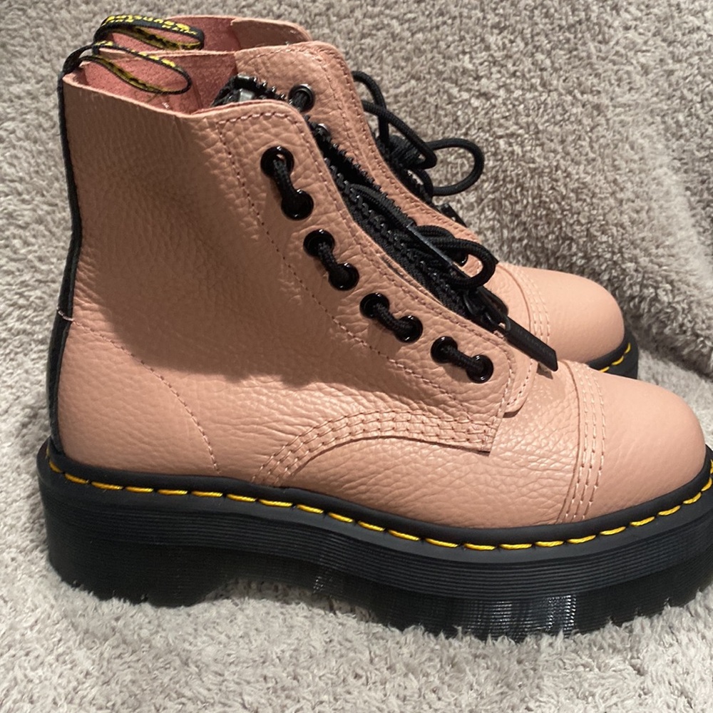 Sinclair Milled Nappa Leather Platform Boots - image 5